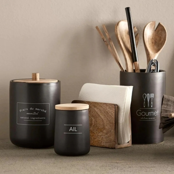 3/$30 Bouclair Mango Wood Napkin Holder - Picture 3 of 3